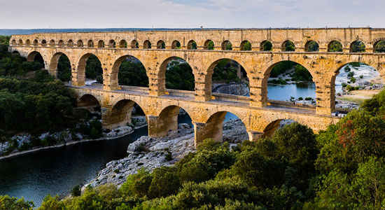 Acueducto romano Pont du Gard Francia