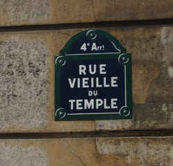 Marais París rue Vieille du Temple