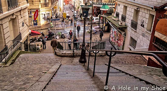 hilly street montmartre paris